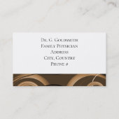 Ärztliche Stellenkarte Braun Abstrakt Terminkarte (Rückseite)