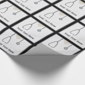 Ärztliche Untersuchung Ärztin Krankenpflegelpapier Geschenkpapier (Ecke)