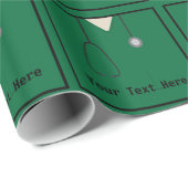 Ärztliche Untersuchung Ärztin Krankenschwester Dun Geschenkpapier (Rolleneckpunkt)