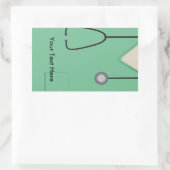 Ärztliche Untersuchung Ärztin Krankenschwester Lei Rechteckiger Aufkleber (Tasche)