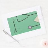 Ärztliche Untersuchung Ärztin Krankenschwester Lei Rechteckiger Aufkleber (Umschlag)