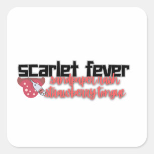 Ärztliche Untersuchung zur Scarlet-Fieber Quadratischer Aufkleber