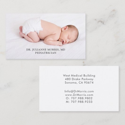 Ärztliche Visitenkarte (Vorne/Hinten)