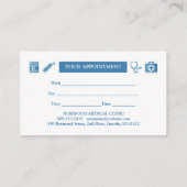 Ärztliche Visitenkarte mit Terminierung Terminkarte (Rückseite)