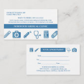 Ärztliche Visitenkarte mit Terminierung Terminkarte (Vorne/Hinten)