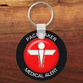 Ärztliche Warnung des Herzschrittmachers Schlüsselanhänger (Vorderseite)