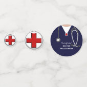 Ärztlicher Abschluss der Medizinschule Confetti Konfetti (Rückseiten)