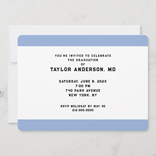 Ärztlicher Abschluss Einladung (Vorderseite)