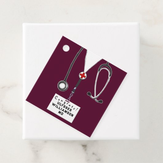 Ärztlicher Abschluss Geschenkanhänger (Beispiel)