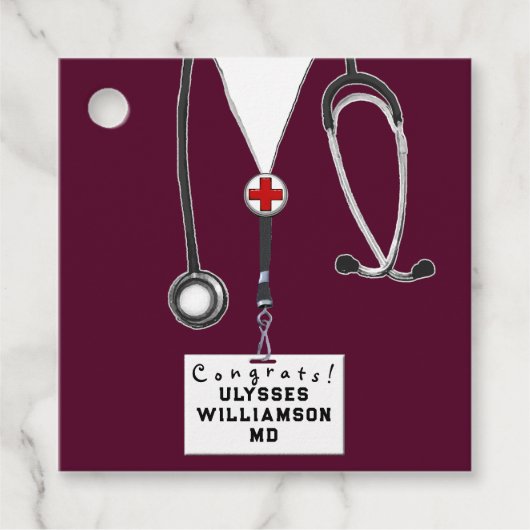 Ärztlicher Abschluss Geschenkanhänger (Vorderseite)