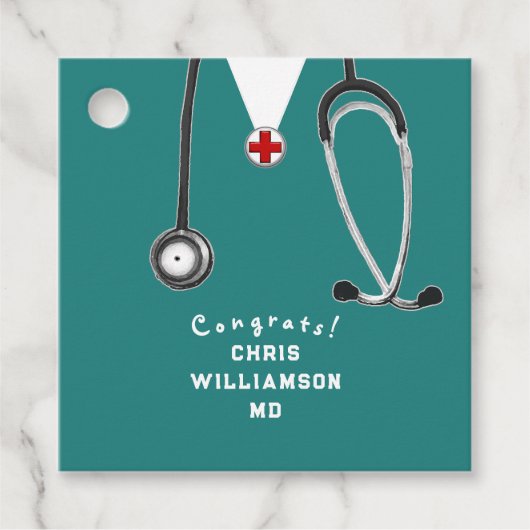 Ärztlicher Abschluss Geschenkanhänger (Vorderseite)