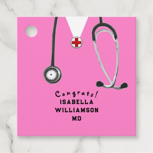 Ärztlicher Abschluss Geschenkanhänger (Vorderseite)
