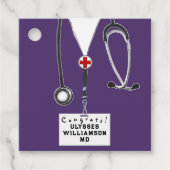 Ärztlicher Abschluss Geschenkanhänger (Vorderseite)