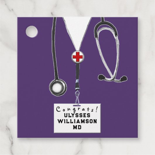 Ärztlicher Abschluss Geschenkanhänger (Vorderseite)