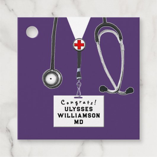 Ärztlicher Abschluss Geschenkanhänger (Vorderseite)