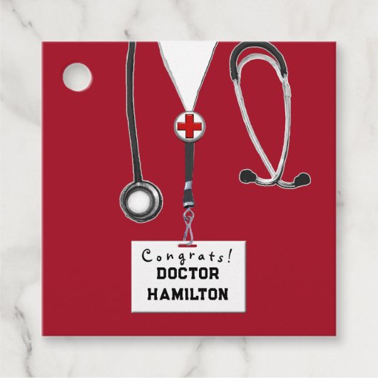 Ärztlicher Abschluss Geschenkanhänger (Vorderseite)