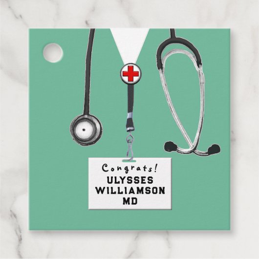 Ärztlicher Abschluss Geschenkanhänger (Vorderseite)