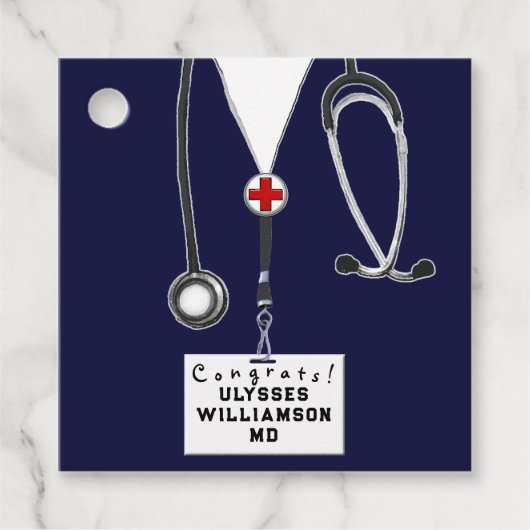 Ärztlicher Abschluss Geschenkanhänger (Vorderseite)