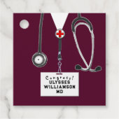 Ärztlicher Abschluss Geschenkanhänger (Vorderseite)