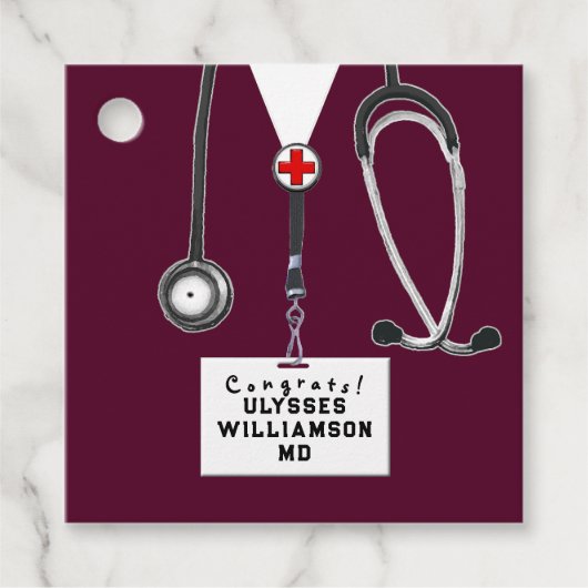 Ärztlicher Abschluss Geschenkanhänger (Vorderseite)