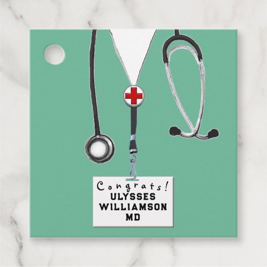 Ärztlicher Abschluss Geschenkanhänger (Vorderseite)