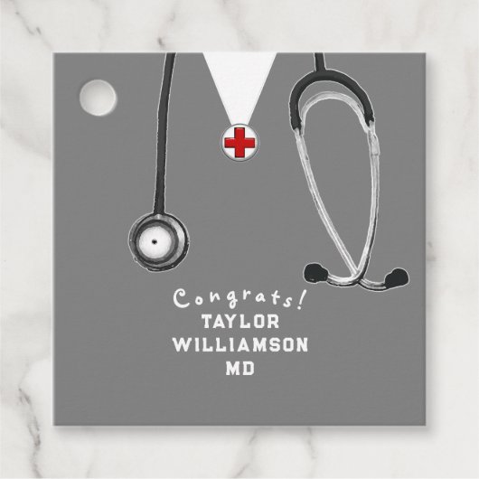 Ärztlicher Abschluss Geschenkanhänger (Vorderseite)