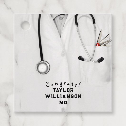 Ärztlicher Abschluss Geschenkanhänger (Vorderseite)