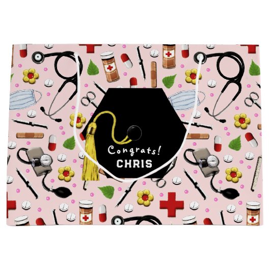 Ärztlicher Abschluss Große Geschenktüte (Vorderseite)