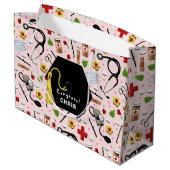 Ärztlicher Abschluss Große Geschenktüte (Rückseite Schrägansicht)