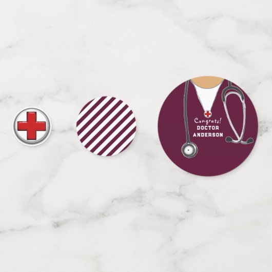 Ärztlicher Abschluss Konfetti (Vorderseiten)