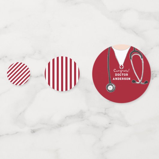 Ärztlicher Abschluss Konfetti (Vorderseiten)