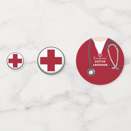 Ärztlicher Abschluss Konfetti (Rückseiten)