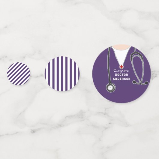 Ärztlicher Abschluss Konfetti (Vorderseiten)