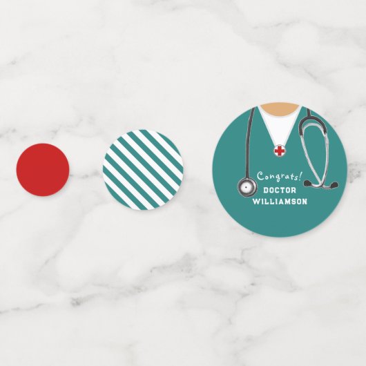 Ärztlicher Abschluss Konfetti (Rückseiten)