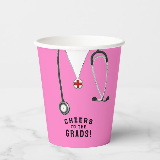 Ärztlicher Abschluss Pappbecher (Vorderseite)