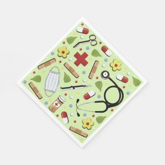 Ärztlicher Abschluss Serviette (Ecke)