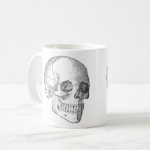 Ärztlicher anatomischer Schädel Vintag zeichnend A Kaffeetasse (Vorderseite Links)