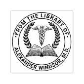 Ärztlicher Arzt Caduceus 2LR Buchname Anschrift Permastempel (Design)