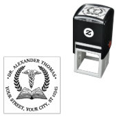 Ärztlicher Arzt Caduceus 2LR Buchname Anschrift Permastempel (Beispiel)