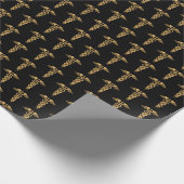 Ärztlicher Arzt Caduceus Abschluss Geschenkpapier (Ecke)