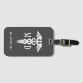 Ärztlicher Arzt MD-Caduceus-Symbol Gepäckanhänger (Vorderseite (Horizontal))