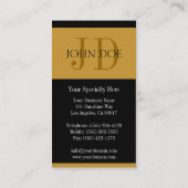 Ärztlicher Arzt MD Gold/Gold Visitenkarte (Rückseite)