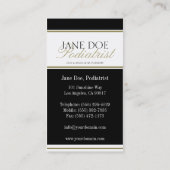 Ärztlicher Arzt MD Gold - Verfügbarer Briefkopf - Visitenkarte (Rückseite)