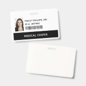 Ärztlicher Arzt, MD-ID-Abzeichen Ausweis (Vorder- & Rückseite)