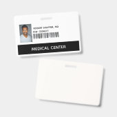 Ärztlicher Arzt, MD-ID-Abzeichen Ausweis (Vorder- & Rückseite)