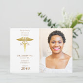 Ärztlicher Arzt MD RN Nurse Abschluss Grad Foto Einladung (Stehend Vorderseite)