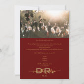 Ärztlicher Arzt MD RN Nurse Abschluss RED Foto Einladung (Rückseite)