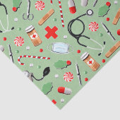 Ärztlicher Arzt oder Krankenpfleger Weihnachtsgesc Seidenpapier (Ausschnitt)
