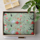 Ärztlicher Arzt oder Krankenpfleger Weihnachtsgesc Seidenpapier (Geschenk)