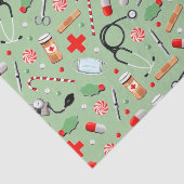 Ärztlicher Arzt oder Krankenpfleger Weihnachtsgesc Seidenpapier (Ausschnitt)